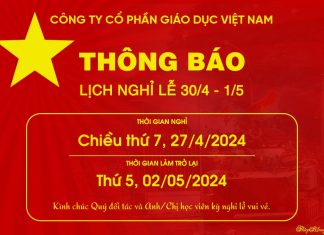 THÔNG BÁO LỊCH NGHỈ LỄ: Giỗ tổ Hùng Vương & 30/4 – 01/5/2024